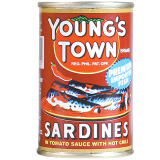 YOUNG'S TOWN SARDINES RED EASY OPEN 100/155G